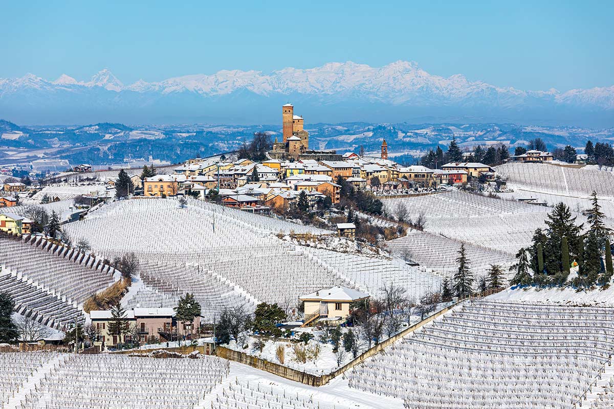 A Piedmont landscape in snow